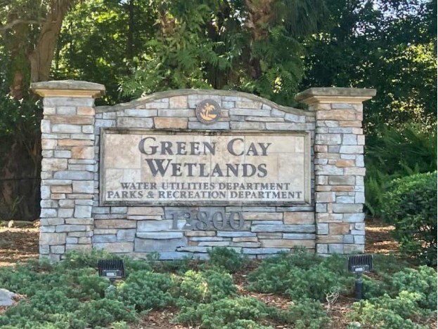 Green Cay Wetlands Nature Center Entrance Sign