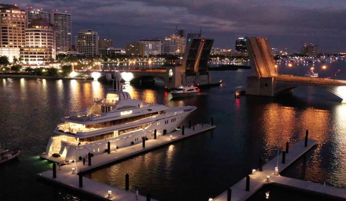 Palm Beach Marina Bridge Night