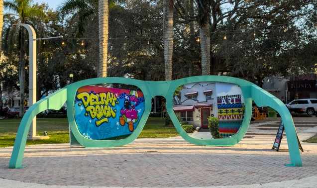 Delray Beach Colorful Public Art Installation