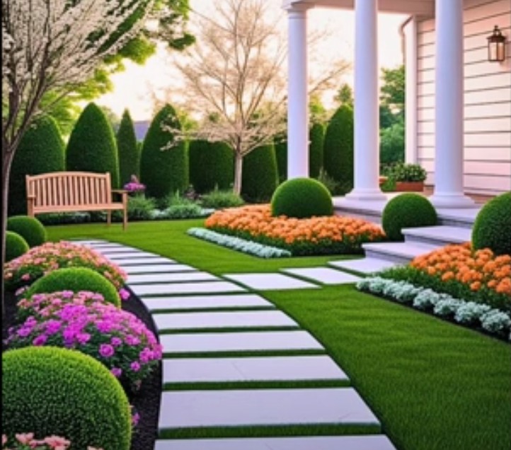 Modern Stepping Stone Walkway