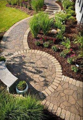 Walkway with Decorative Border