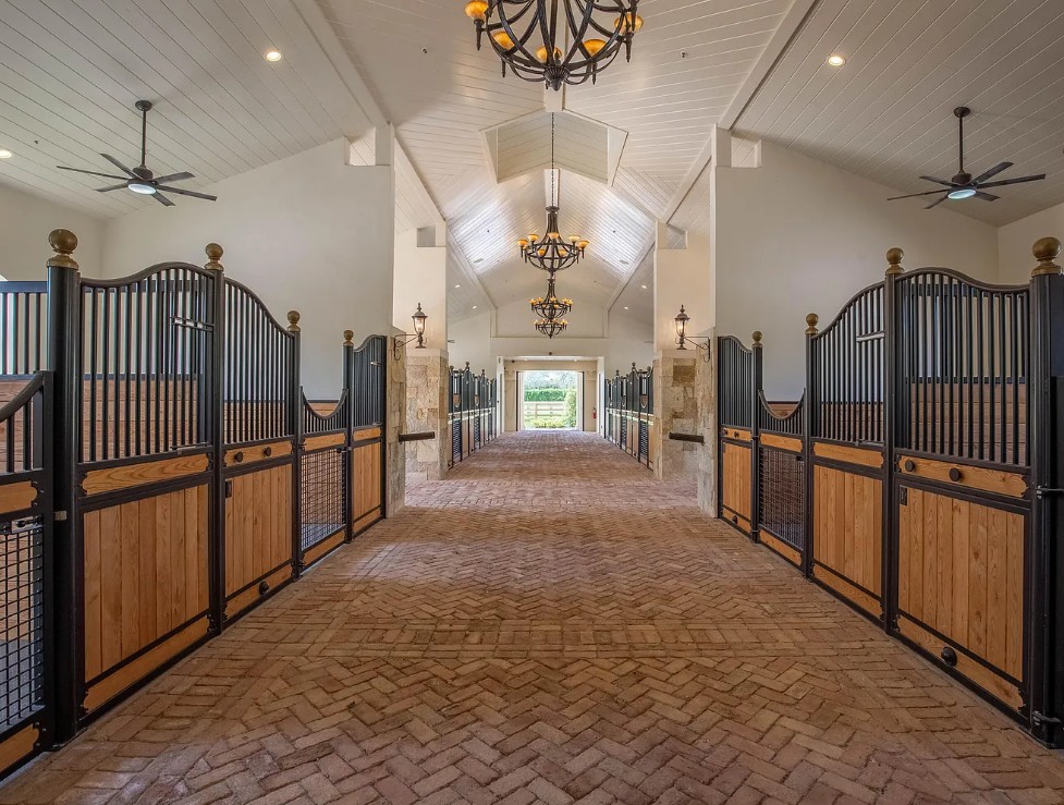 Elegant Horse Stable with Premium Hardscaping